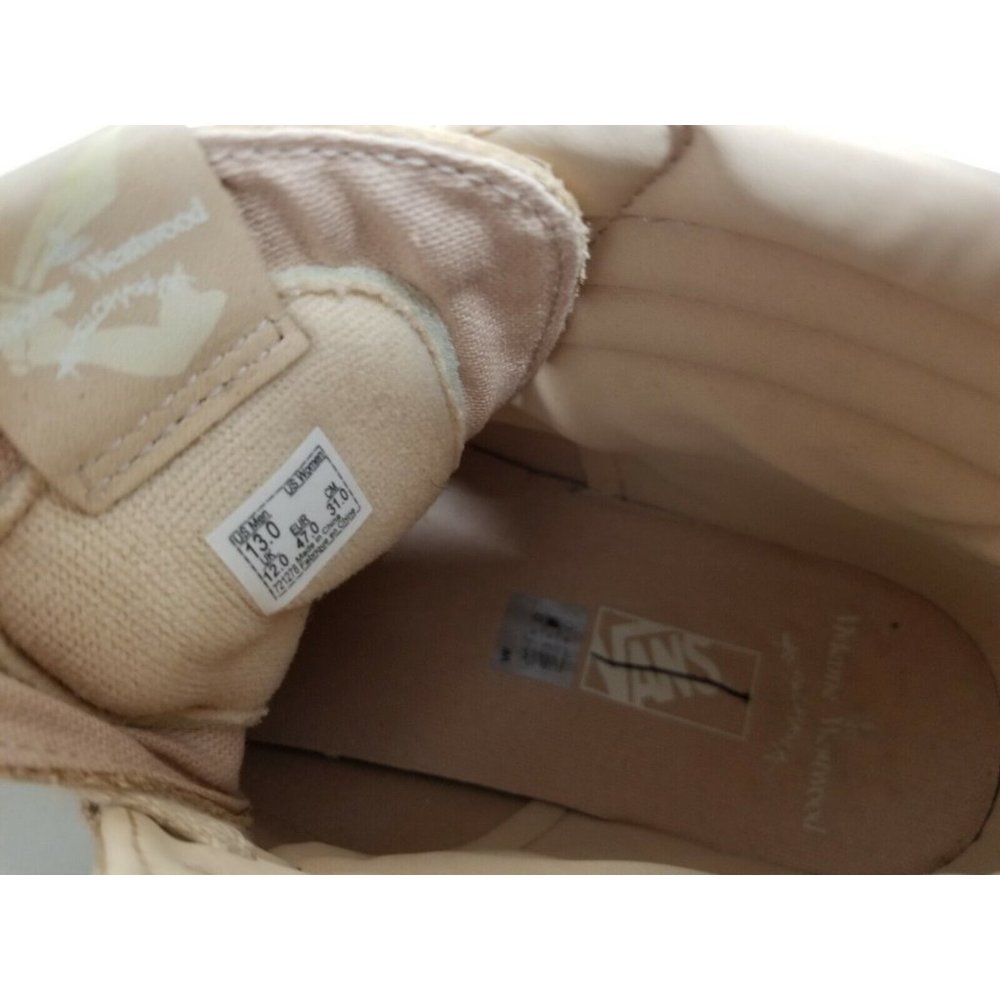 Vans Vivienne Westwood SK8 Hi Top Tan Leather Sneakers Mens Size 13 47 New - Picture 6 of 6